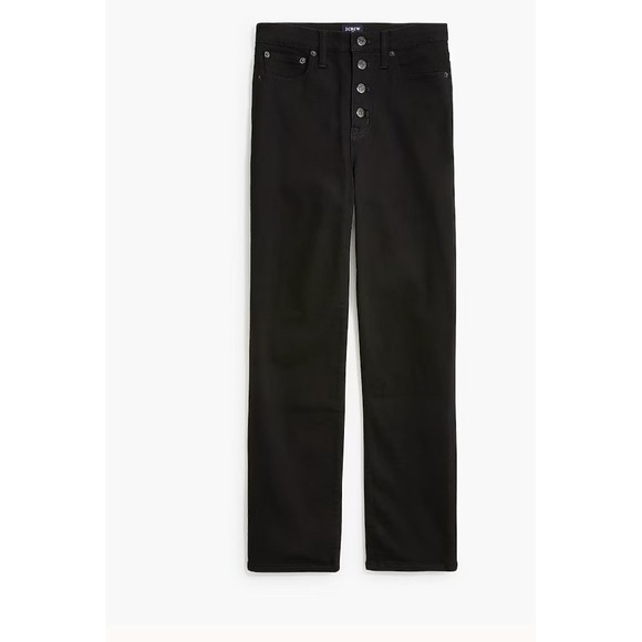 J. Crew Factory Denim - J Crew Stovepipe Signature Stretch‎ Black Button Fly Jeans Womens Size 27
